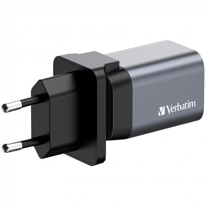 Verbatim GNC-35 Cargador de Pared GaN 35W con USB-C y USB-A Verbatim GNC-35 Cargador de Pared GaN 35W con USB-C y USB-A
